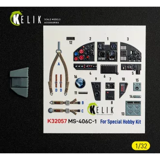   Kelik MS-406C-1 - interior 3D decals for Special Hobby kit 3D matrica
