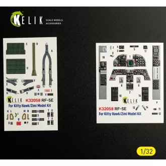   Kelik RF-5E - interior 3D decals for Kitty Hawk/Zimi models kit 3D matrica