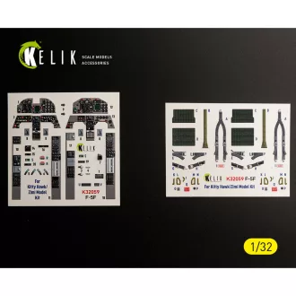   Kelik F-5F - interior 3D decals for Kitty Hawk/Zimi models kit 3D matrica