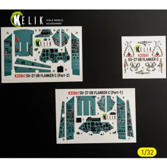   Kelik SU-27UB Flanker C - interior 3D decals for Trumpeter kit 3D matrica
