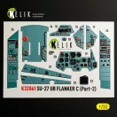 Kelik SU-27UB Flanker C - interior 3D decals for Trumpeter kit 3D matrica