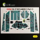 Kelik SU-27UB Flanker C - interior 3D decals for Trumpeter kit 3D matrica