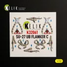 Kelik SU-27UB Flanker C - interior 3D decals for Trumpeter kit 3D matrica