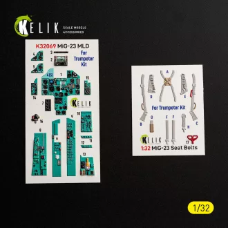   Kelik MiG-23 MLD - interior 3D decals for Trumpeter 3D matrica