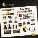 Kelik HH-60G Pave Hawk interior 3D decals for Kitty Hawk / Zimimodel kit 3D matrica