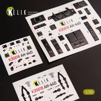   Kelik AH-64D Apache interior 3D decals for Takom kit 3D matrica