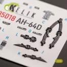 Kelik AH-64D Apache interior 3D decals for Takom kit 3D matrica