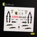 Kelik AH-64D Apache interior 3D decals for Takom kit 3D matrica