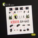 Kelik AH-64D Apache interior 3D decals for Takom kit 3D matrica