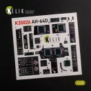 Kelik AH-64D Apache interior 3D decals for Meng kit 3D matrica