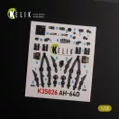 Kelik AH-64D Apache interior 3D decals for Meng kit 3D matrica