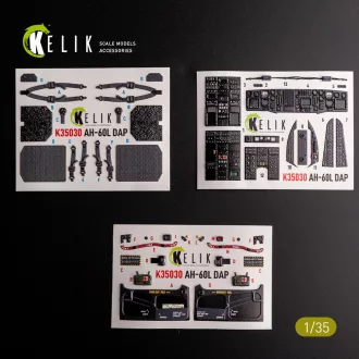   Kelik AH-60L DAP interior 3D decals for Academy kit 3D matrica