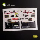 Kelik AH-60L DAP interior 3D decals for Academy kit 3D matrica