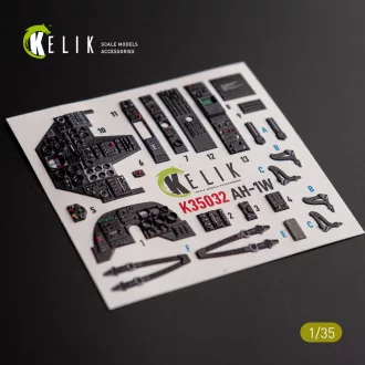 Kelik AH-1W interior 3D decals for Academy kit 3D matrica
