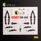 Kelik AH-64E Apache interior 3D decals for Takom kit 3D matrica