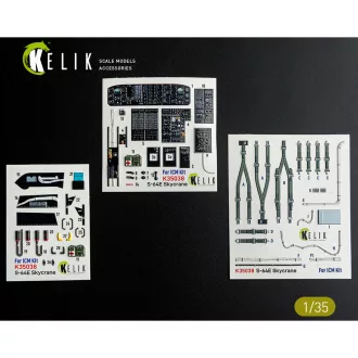   Kelik S-64E Skycrane - interior 3D decals for ICM kit 3D matrica