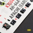 Kelik AH-64A APACHE (early) - interior 3D decals for Trumpeter 3D matrica