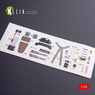   Kelik Bf-109E interior 3D decals for WingsyKits kit 3D matrica