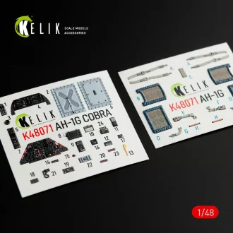   Kelik AH-1G interior 3D decals forICM/SpecialHobby kit 3D matrica
