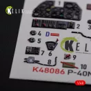 Kelik P-40N interior 3D decals for Academy kit 3D matrica