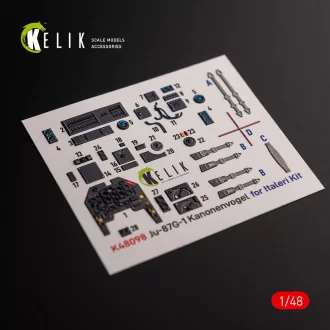   Kelik Ju-87G-1 Kanonenvogel - interior 3D decals for Italeri kit 3D matrica