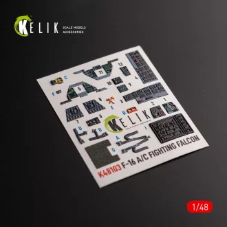   Kelik F-16A/C - interior 3D decals for Academy kit 3D matrica