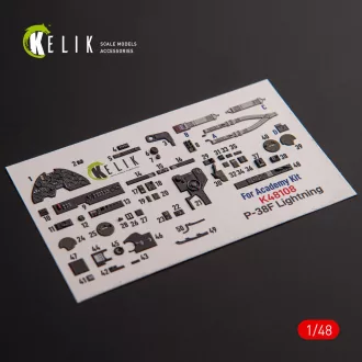   Kelik ?-38F Lightning - interior 3D decals for Academy kit 3D matrica
