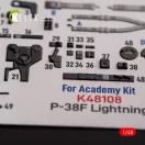 Kelik ?-38F Lightning - interior 3D decals for Academy kit 3D matrica