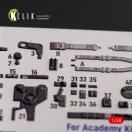Kelik ?-38F Lightning - interior 3D decals for Academy kit 3D matrica