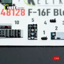 Kelik F-16F Block 60 - interior 3D decals for Hasegawa kit 3D matrica