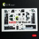 Kelik F-16F Block 60 - interior 3D decals for Hasegawa kit 3D matrica