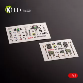   Kelik Jas-39 D - interior 3D decals for Italeri kit 3D matrica