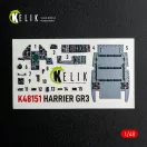 Kelik HARRIER GR3 - interior 3D decals for Kinetic kit 3D matrica