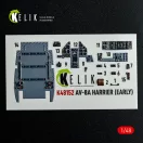 Kelik AV-8A HARRIER (Early) - interior 3D decals for Kinetic kit 3D matrica