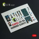 Kelik AV-8A HARRIER (Early) - interior 3D decals for Kinetic kit 3D matrica