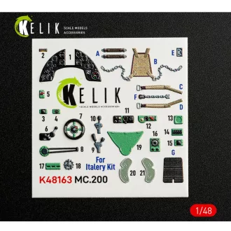 Kelik MC.200 - interior 3D decals for Italeri kit 3D matrica