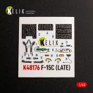 Kelik F-15C (Late) - interior 3D decals for Hasegawa 3D matrica