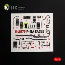 Kelik F-15A - interior 3D decals for Hasegawa 3D matrica