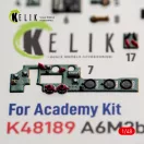 Kelik A6M2b Zero - interior 3D decals for Academy 3D matrica