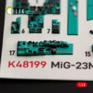 Kelik MiG-23MF - interior 3D decals for Trumpeter 3D matrica