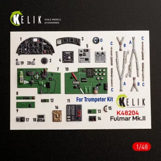   Kelik Fulmar Mk.II - interior 3D decals for Trumpeter 3D matrica