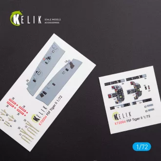   Kelik F-5F Tiger II full interior 3D decals for Dream Model kit 3D matrica