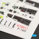 Kelik F-16D Fighting Falcon interior 3D decals for Kinetic kit 3D matrica