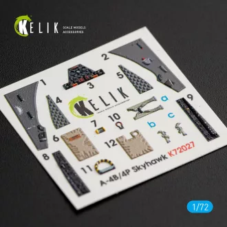   Kelik A-4(B,P) Skyhawk interior 3D decals for Airfix kit 3D matrica