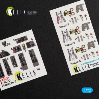   Kelik F-4(C,D) Phantom II interior 3D decals for Hasegawa kit 3D matrica