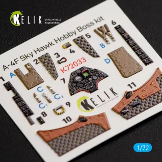   Kelik A-4F Skyhawk interior 3D decals for HobbyBoss kit 3D matrica