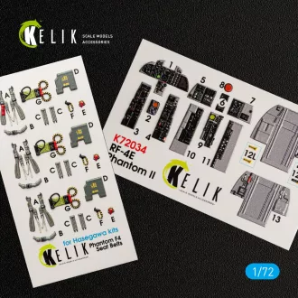   Kelik RF-4E Phantom II interior 3D decals for Hasegawa kit 3D matrica