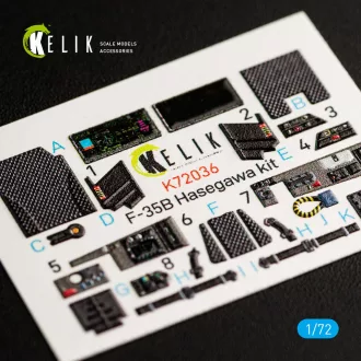 Kelik F-35B interior 3D decals for Hasegawa kit 3D matrica