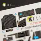 Kelik F-35B interior 3D decals for Hasegawa kit 3D matrica