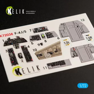   Kelik F-4J/S Phantom II interior 3D decals for Hasegawa kit 3D matrica